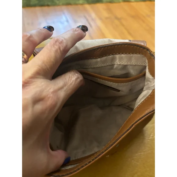 Women's Michael Kors Brown Leather Crossbody Bag Small - Picture 5 of 7